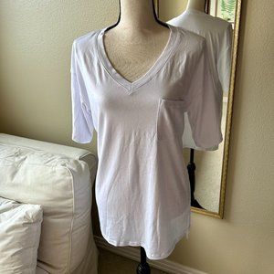 Women's Oversized V Neck Short Sleeve T Shirt